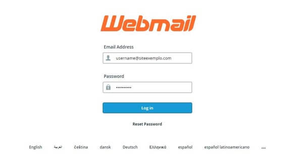Webmail log in